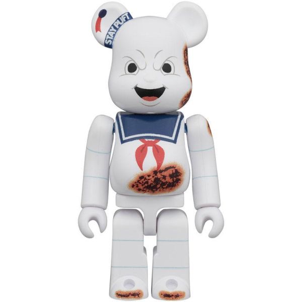 預購8月 BE@RBRICK 庫柏力克熊x魔鬼剋星 棉花糖人 憤怒臉＆禁止幽靈 100% 2入組 