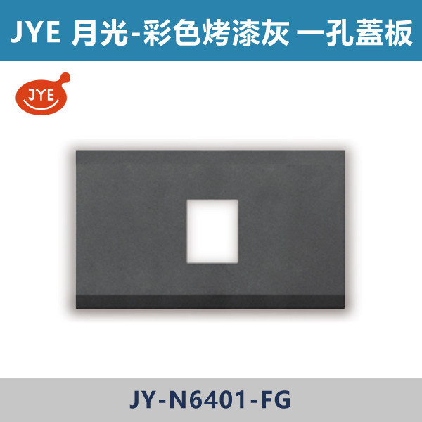 ★現貨【JYE月光彩色烤漆灰】JY-N6401-FG 一孔蓋板 JYE,月光系列,摩登灰,摩登金,摩登銀,摩登黑,竹款,烤漆灰,月光白,開關插座,開關面板,配線器具,特殊顏色開關面板