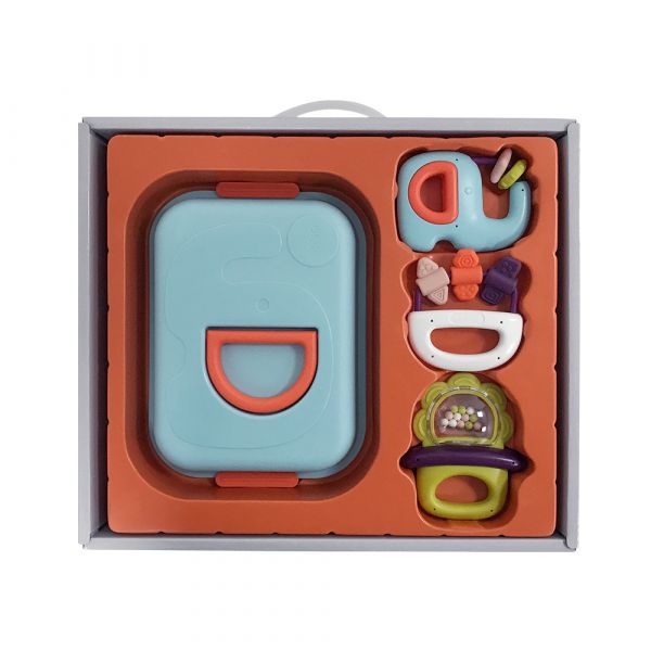 Baby rattle teething toys (with storage box--10 pieces set ) 