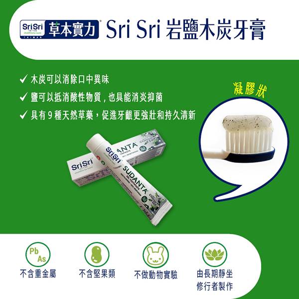 Sri Sri 草本實力岩鹽木炭凝膠牙膏 滿40組出貨(大條 120條) 