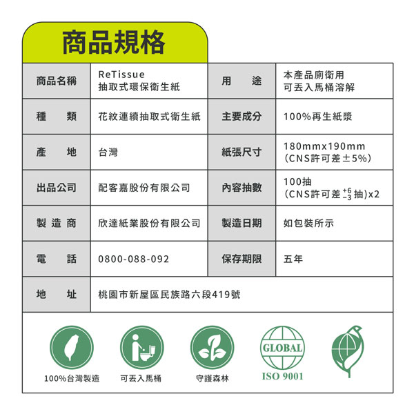 ReTissue  在乎衛生紙 愛無距離款 