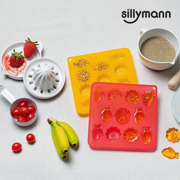 【韓國sillymann】100%鉑金矽膠餅乾/糕點烘焙模具(烤箱/氣炸鍋/微波爐/電鍋專用)(透明黃) 