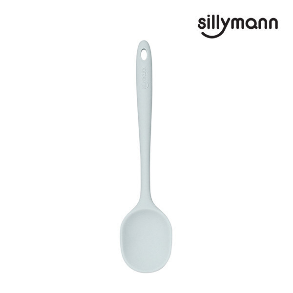 【韓國sillymann】多功能美型100%鉑金矽膠拌炒勺(淡灰籃) 副食品,分裝盒,鉑金矽膠,安全材質,環保材質,耐高溫,可消毒,紫外線消毒,蒸氣鍋消毒,寶寶用具,嬰兒,好推出,柔軟,不裂開