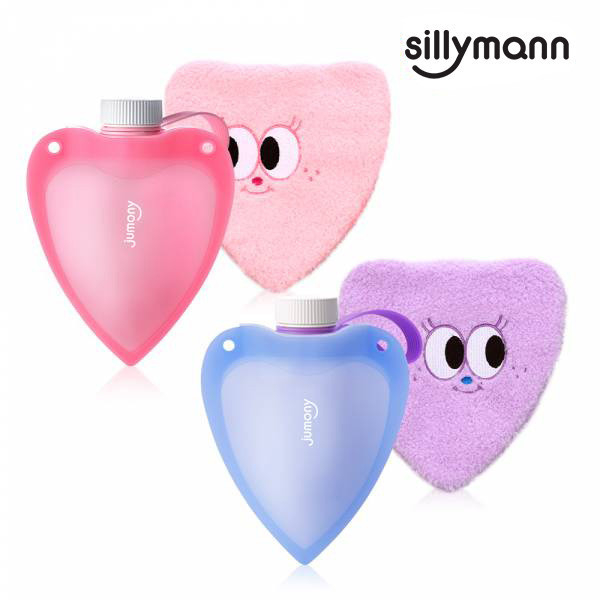 【韓國sillymann】100%鉑金矽膠愛心保溫水瓶250ml 