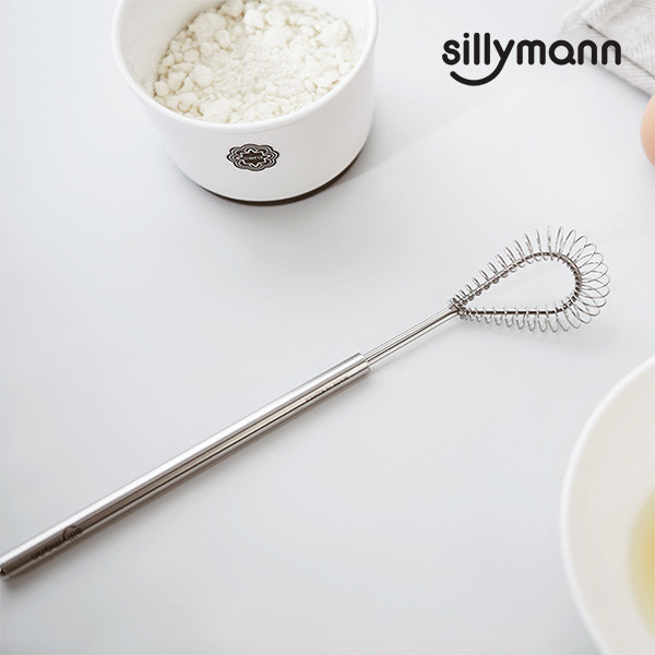 【韓國sillymann】304不鏽鋼輕巧型彈簧打蛋器 sillymann,烘焙,料理,304不鏽鋼,韓國製造,打蛋器,彈簧,輕巧,窄口徑使用,沸水消毒,可用洗碗機,