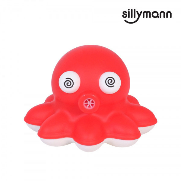 【韓國sillymann】 100%鉑金矽膠小章魚洗澡玩具 