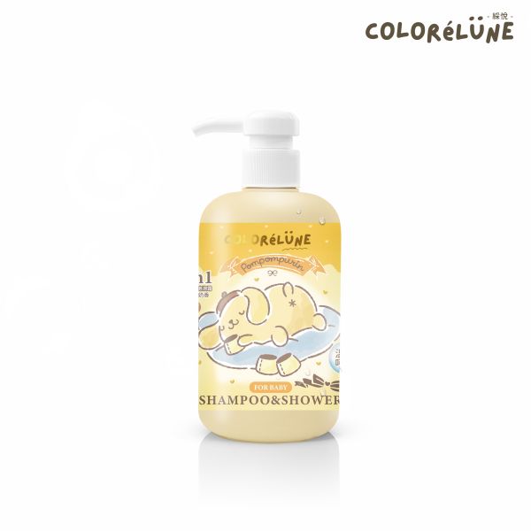 適合0-12歲嬰幼兒｜三麗鷗布丁狗溫和3in1洗髮沐浴露500ml-BABY牛奶香 洗澡,泡澡,沐浴,泡泡露,蘋果吉兒,阿奇幼幼園,洗沐二合一