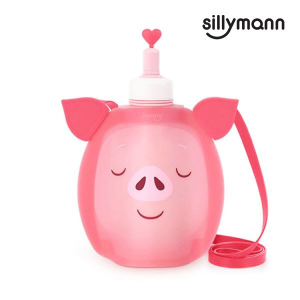 【韓國sillymann】 100%鉑金矽膠小豬水袋-350ml 