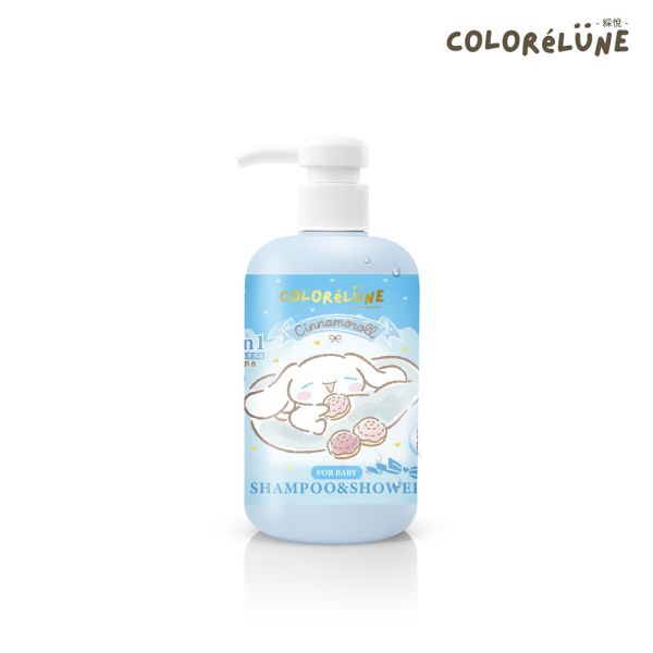 適合0-12歲嬰幼兒｜三麗鷗大耳狗舒緩3in1洗髮沐浴露500ml-溫暖白麝香 洗澡,泡澡,沐浴,泡泡露,蘋果吉兒,阿奇幼幼園,洗沐二合一