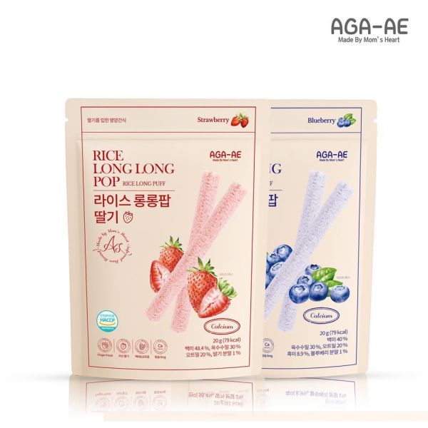 新升級配方上市【韓國AGA-AE】寶寶米棒(白米X燕麥) 嬰兒米餅,AGA-AE寶寶米棒,草莓寶寶米棒,藍莓嬰兒點心,入口即化副食品
韓國無添加米餅,8M+寶寶零食