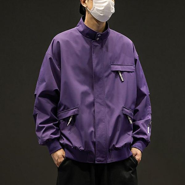 裕然立領工裝潮流外套 - 2配色 幕峰,班服,團服,流行,免運,穿搭,男裝,品牌,網購