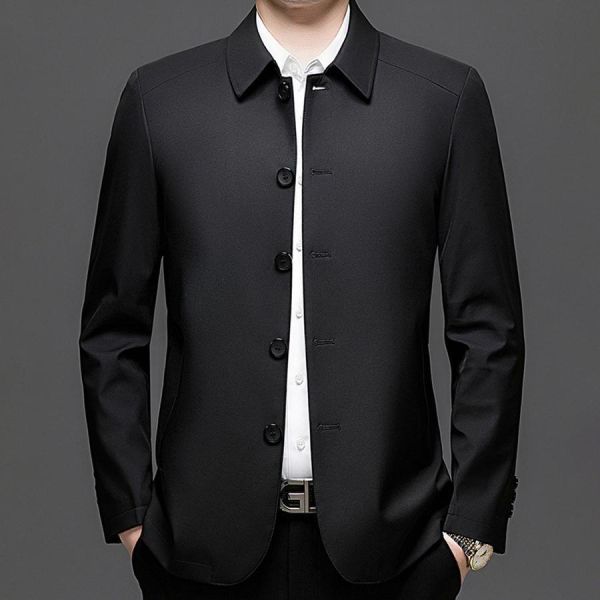 簡御翻領鈕扣休閒外套 - 3配色 幕峰MuFeng,翻領外套男,鈕扣外套,休閒男外套,百搭夾克,男士外搭上衣,簡約男裝,日常穿搭外套,潮流男外套,質感外套