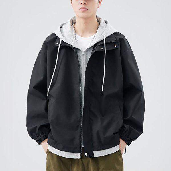 湛峰連帽防風潮流外套（假2件）- 7色（限時特賣 - 5折） 幕峰MuFeng,男裝特賣,5折優惠,快閃活動,限時出清,網路購物,男裝品牌,超值優惠,時尚穿搭,2026特賣