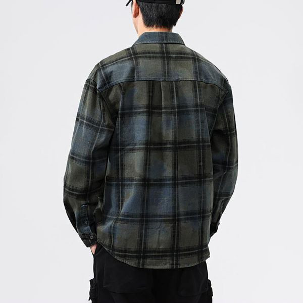 昔懷復古格子休閒外套 - 2配色（限時特賣 - 5折） 幕峰MuFeng,男裝特賣,5折優惠,快閃活動,限時出清,網路購物,男裝品牌,超值優惠,時尚穿搭,2026特賣