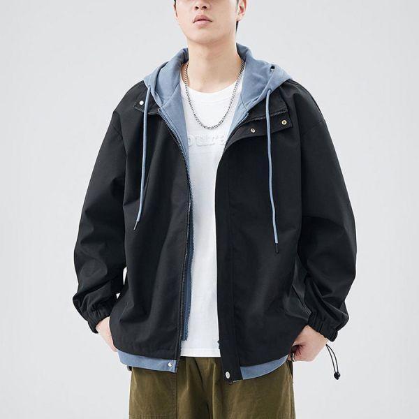 湛峰連帽防風潮流外套（假2件）- 7色（限時特賣 - 5折） 幕峰MuFeng,男裝特賣,5折優惠,快閃活動,限時出清,網路購物,男裝品牌,超值優惠,時尚穿搭,2026特賣