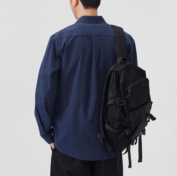 簡約純棉休閒襯衫長袖 - 4配色 幕峰MuFeng,純棉襯衫男,洗水襯衫,寬鬆襯衫,長袖襯衫男,休閒襯衫,日系襯衫,百搭襯衫,男士上衣,簡約男裝