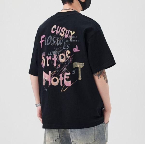 煋晨重磅刺繡印花潮流短袖 - 3配色（限時特賣 - 5折） 幕峰MuFeng,男裝特賣,5折優惠,快閃活動,限時出清,網路購物,男裝品牌,超值優惠,時尚穿搭,2026特賣