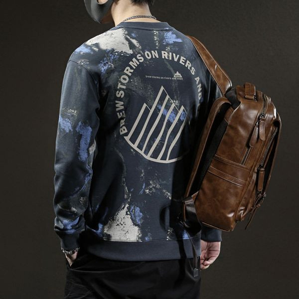 湧激潮流印花長袖 - 3配色（限時特賣 - 5折） 幕峰MuFeng,男裝特賣,5折優惠,快閃活動,限時出清,網路購物,男裝品牌,超值優惠,時尚穿搭,2026特賣