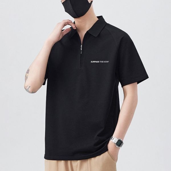 瀟捷POLO拉鍊休閒短袖 - 5配色（限時特賣 - 5折） 幕峰MuFeng,男裝特賣,5折優惠,快閃活動,限時出清,網路購物,男裝品牌,超值優惠,時尚穿搭,2025特賣