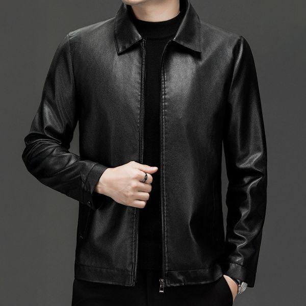 雅鋒翻領皮衣外套 - 1配色（限時特賣 - 5折） 幕峰MuFeng,男裝特賣,5折優惠,快閃活動,限時出清,網路購物,男裝品牌,超值優惠,時尚穿搭,2026特賣