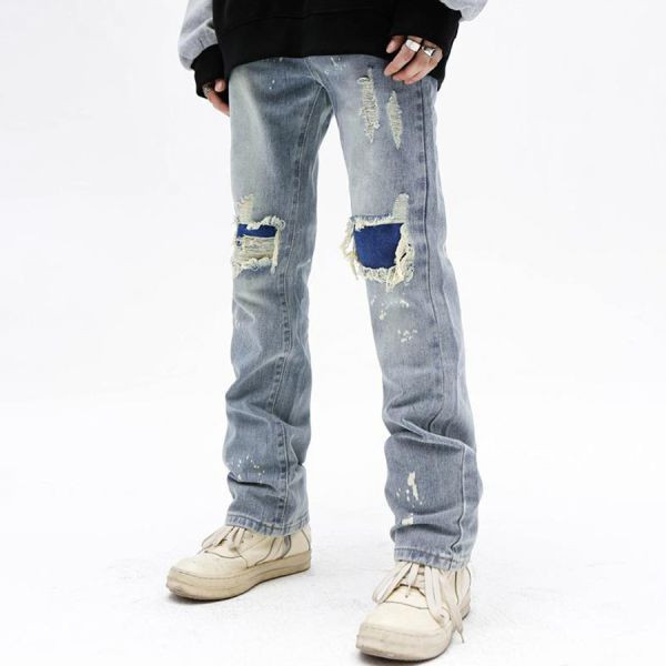 洛頓復古微喇叭牛仔長褲 - 1配色（限時特賣 - 5折） 幕峰MuFeng,男裝特賣,5折優惠,快閃活動,限時出清,網路購物,男裝品牌,超值優惠,時尚穿搭,2025特賣