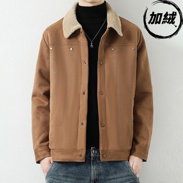 熾冬羊羔毛潮流工裝外套 - 3配色（加絨） 幕峰MuFeng,羊毛,外套,麂皮絨,2025,保暖,男裝,網路購物,品牌服飾,服裝店