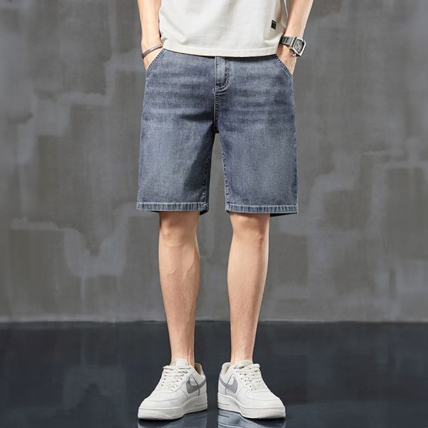 風暴牛仔直筒五分短褲 - 1配色（限時特賣 - 5折） 幕峰MuFeng,男裝特賣,5折優惠,快閃活動,限時出清,網路購物,男裝品牌,超值優惠,時尚穿搭,2025特賣