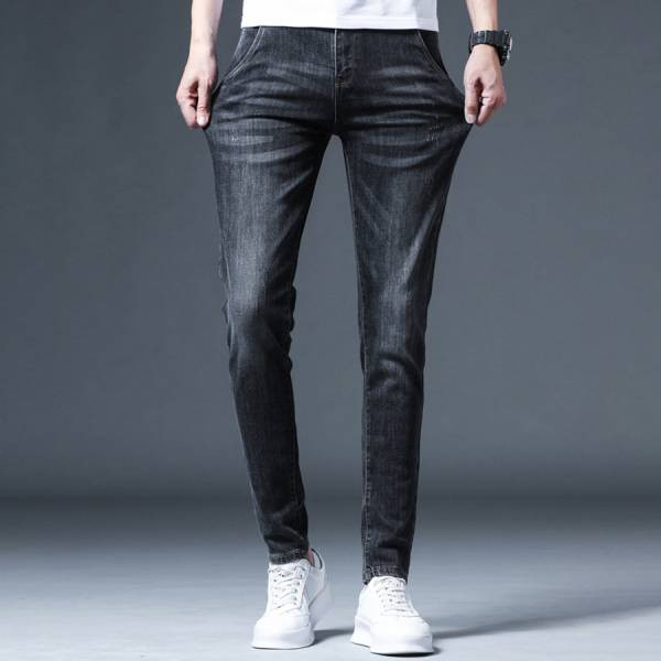 深邃抓痕彈性修身牛仔長褲 - 2配色（限時特賣 - 5折） 幕峰MuFeng,男裝特賣,5折優惠,快閃活動,限時出清,網路購物,男裝品牌,超值優惠,時尚穿搭,2026特賣