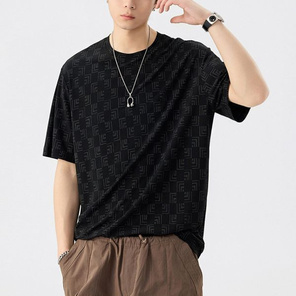 冰格透氣緹花休閒短袖 - 3配色（限時特賣 - 5折） 幕峰MuFeng,男裝特賣,5折優惠,快閃活動,限時出清,網路購物,男裝品牌,超值優惠,時尚穿搭,2025特賣