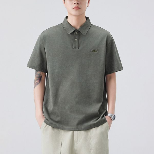 蠟染刺繡POLO質感短袖 - 3配色（限時特賣 - 5折） 幕峰MuFeng,男裝特賣,5折優惠,快閃活動,限時出清,網路購物,男裝品牌,超值優惠,時尚穿搭,2025特賣