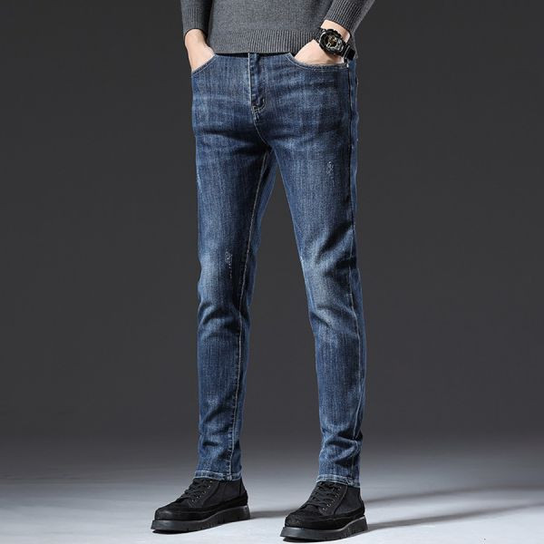 嵐綻彈力修身牛仔長褲 - 1配色（限時特賣 - 5折） 幕峰MuFeng,男裝特賣,5折優惠,快閃活動,限時出清,網路購物,男裝品牌,超值優惠,時尚穿搭,2025特賣