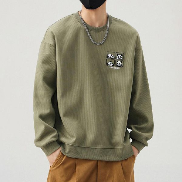 貓熊刺繡潮流長袖 - 3配色 幕峰,班服,團服,外套,褲子,襯衫,男裝,牛仔褲,網路購物,購物