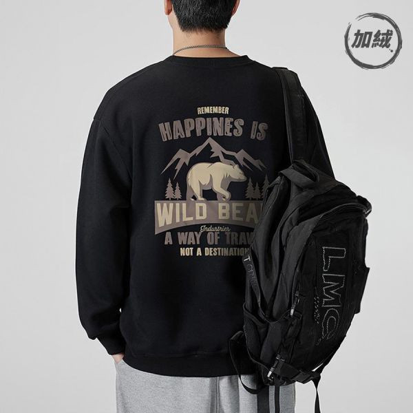 巖熊重磅潮流長袖 - 5色（加絨）（限時特賣 - 5折） 幕峰MuFeng,男裝特賣,5折優惠,快閃活動,限時出清,網路購物,男裝品牌,超值優惠,時尚穿搭,2025特賣