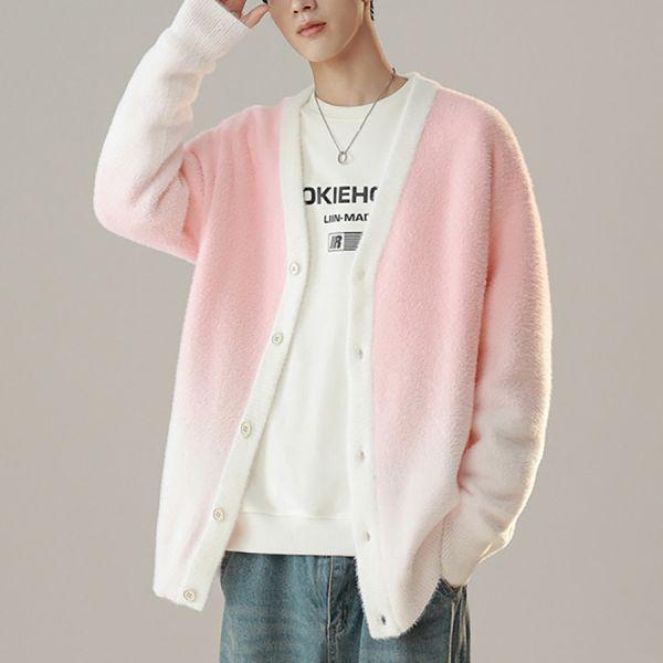 漸變開衫休閒質感毛衣外套 - 5配色（限時特賣 - 5折） 幕峰MuFeng,男裝特賣,5折優惠,快閃活動,限時出清,網路購物,男裝品牌,超值優惠,時尚穿搭,2026特賣