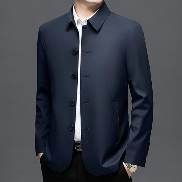 簡御翻領鈕扣休閒外套 - 3配色 幕峰MuFeng,翻領外套男,鈕扣外套,休閒男外套,百搭夾克,男士外搭上衣,簡約男裝,日常穿搭外套,潮流男外套,質感外套