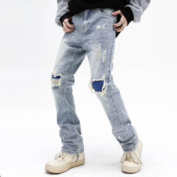 洛頓復古微喇叭牛仔長褲 - 1配色（限時特賣 - 5折） 幕峰MuFeng,男裝特賣,5折優惠,快閃活動,限時出清,網路購物,男裝品牌,超值優惠,時尚穿搭,2025特賣