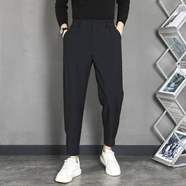 痞帥西裝束口魔鬼氈九分長褲 - 4配色（限時特賣 - 5折） 幕峰MuFeng,男裝特賣,5折優惠,快閃活動,限時出清,網路購物,男裝品牌,超值優惠,時尚穿搭,2025特賣