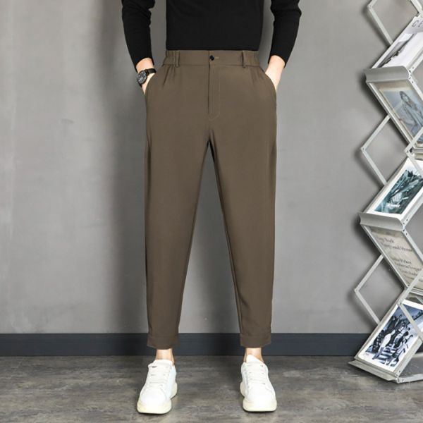 痞帥西裝束口魔鬼氈九分長褲 - 4配色（限時特賣 - 5折） 幕峰MuFeng,男裝特賣,5折優惠,快閃活動,限時出清,網路購物,男裝品牌,超值優惠,時尚穿搭,2025特賣