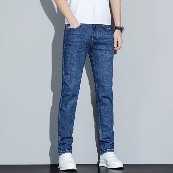 霧靛彈力休閒小直筒牛仔長褲 - 2配色（限時特賣 - 5折） 幕峰MuFeng,男裝特賣,5折優惠,快閃活動,限時出清,網路購物,男裝品牌,超值優惠,時尚穿搭,2026特賣