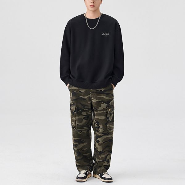 熾影重磅加厚潮流長袖 - 2配色 幕峰MuFeng,本命年衛衣,紅黑圓領衛衣,加厚套頭衫,寬鬆情侶裝,潮牌男裝,秋冬保暖上衣,街頭潮流衛衣,重磅紅色黑色上衣,休閒外套