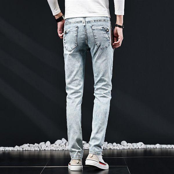 雪乳彈力修身牛仔長褲 - 1配色（限時特賣 - 5折） 幕峰MuFeng,男裝特賣,5折優惠,快閃活動,限時出清,網路購物,男裝品牌,超值優惠,時尚穿搭,2026特賣