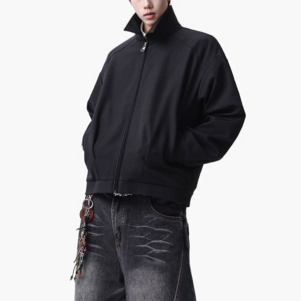 簡域翻領時尚短版外套 - 2配色 幕峰MuFeng,男士短款夾克,翻領外套男,春季男裝外套,寬鬆版型夾克,行政風外套,俐落穿搭,百搭男外套,休閒通勤外套,潮流男裝