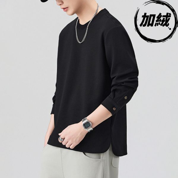 舒暖重磅保暖休閒長袖 - 3配色（加絨） 幕峰MuFeng,冬季奧利絨卫衣,圆领长袖上衣,保暖套头衫,宽松休闲卫衣,男士潮流卫衣,冬季保暖上衣,街头休闲卫衣,加绒厚款卫衣,冬日时尚外套