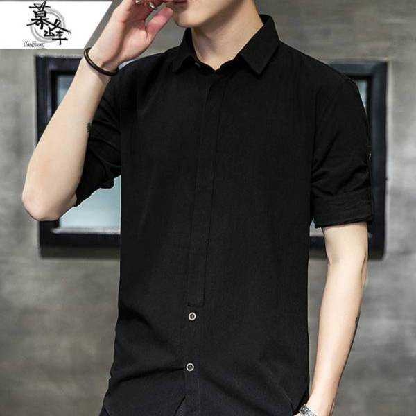 十一釦襯衫七分袖 - 6配色（限時特賣 - 5折） 幕峰MuFeng,男裝特賣,5折優惠,快閃活動,限時出清,網路購物,男裝品牌,超值優惠,時尚穿搭,2025特賣