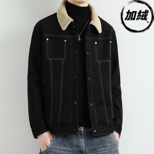熾冬羊羔毛潮流工裝外套 - 3配色（加絨）（限時特賣 - 5折） 幕峰MuFeng,男裝特賣,5折優惠,快閃活動,限時出清,網路購物,男裝品牌,超值優惠,時尚穿搭,2026特賣