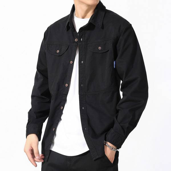 十二釦工裝襯衫外套 - 5配色（限時特賣 - 5折） 幕峰MuFeng,男裝特賣,5折優惠,快閃活動,限時出清,網路購物,男裝品牌,超值優惠,時尚穿搭,2025特賣