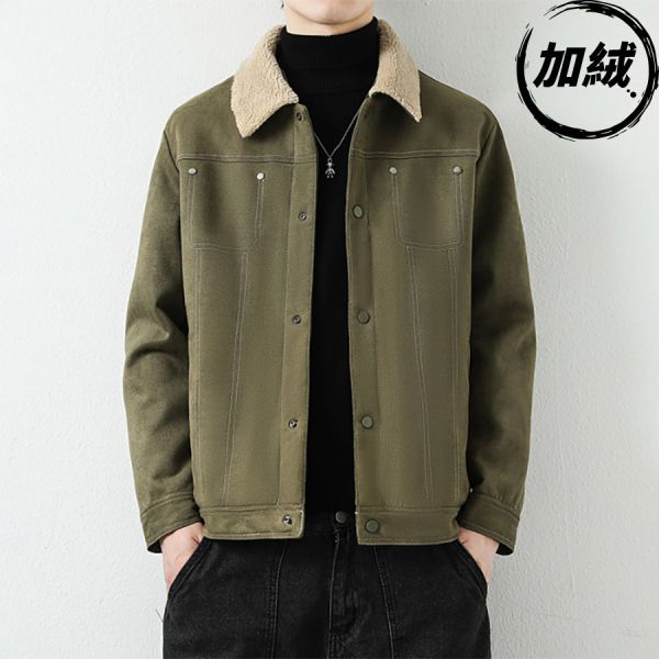 熾冬羊羔毛潮流工裝外套 - 3配色（加絨） 幕峰MuFeng,羊毛,外套,麂皮絨,2025,保暖,男裝,網路購物,品牌服飾,服裝店