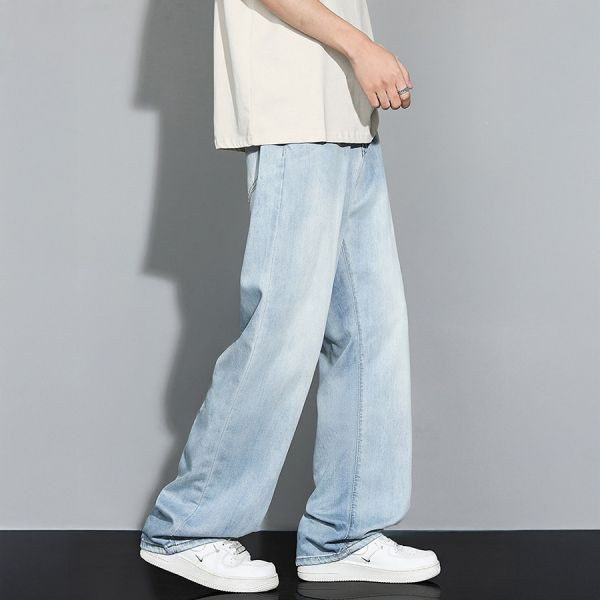 瀟然寬鬆直筒牛仔長褲 - 3配色（限時特賣 - 5折） 幕峰MuFeng,男裝特賣,5折優惠,快閃活動,限時出清,網路購物,男裝品牌,超值優惠,時尚穿搭,2026特賣