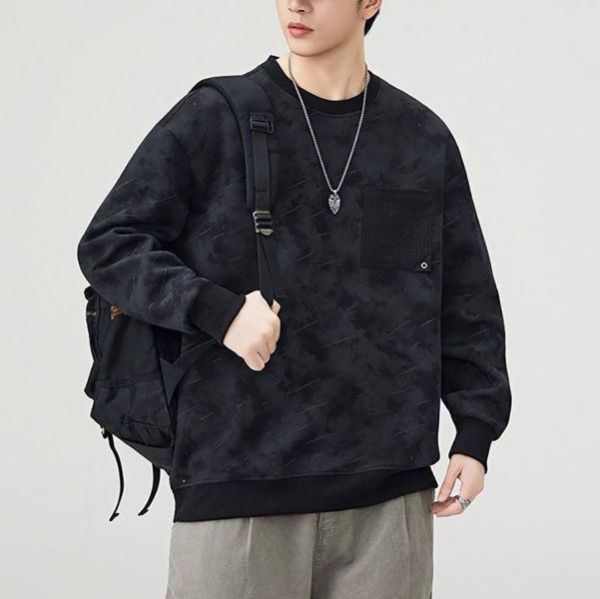 霧紋潮流休閒長袖 - 2配色（限時特賣 - 5折） 幕峰MuFeng,男裝特賣,5折優惠,快閃活動,限時出清,網路購物,男裝品牌,超值優惠,時尚穿搭,2026特賣