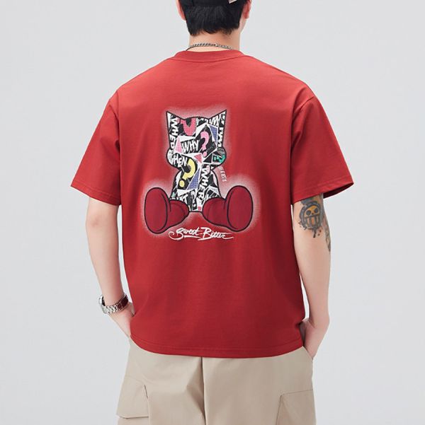 原子重磅刺繡印花潮流短袖 - 4配色 幕峰MuFeng,印花,刺繡,短袖,抽象,潮流,男裝,彈性,網路購物,2025